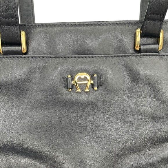 Etienne Aigner Women's Shoulder Bag Classic Leather Navy - Picture 7 of 12